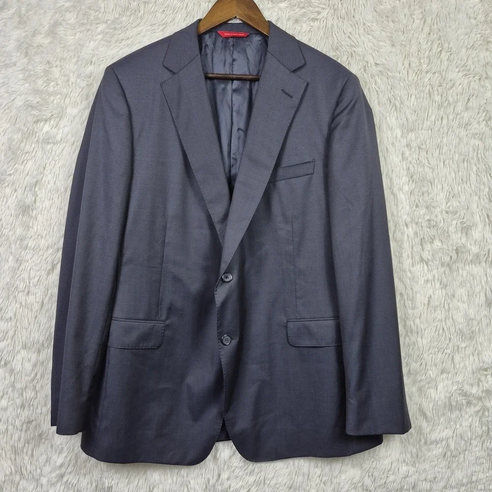 Samuelsohn Mens 44L‎ Navy Loro Piana Extreme Madison Performance Blazer